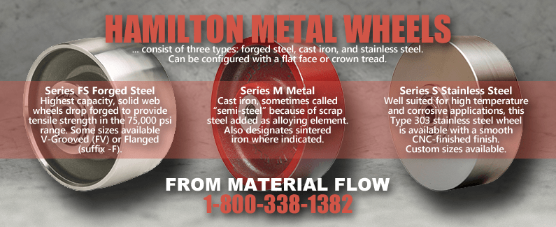 Hamilton metal wheels from Material Flow